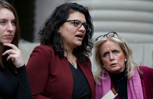 Reps. Rashida Tlaib (D-MI) and Debbie Dingell (D-MI) were two of 80 members of Congress who sent a letter on August 19, 2020, to President Donald Trump, asking him and the Department of Homeland Security to allow Lebanese nationals to remain in the U.S. because of the Beirut blast. (Eric Seals\/Detroit Free Press\/TNS