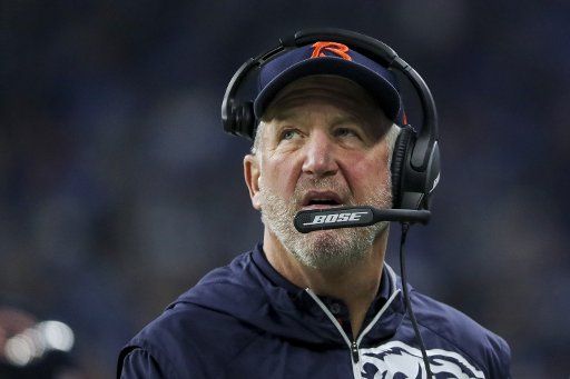 Chicago Bears head coach John Fox watches from the sidelines during the first half against the Detroit Lions at Ford Field Saturday Dec. 16, 2017, in Detroit, Mich. (Armando L. Sanchez\/Chicago Tribune\/TNS)
