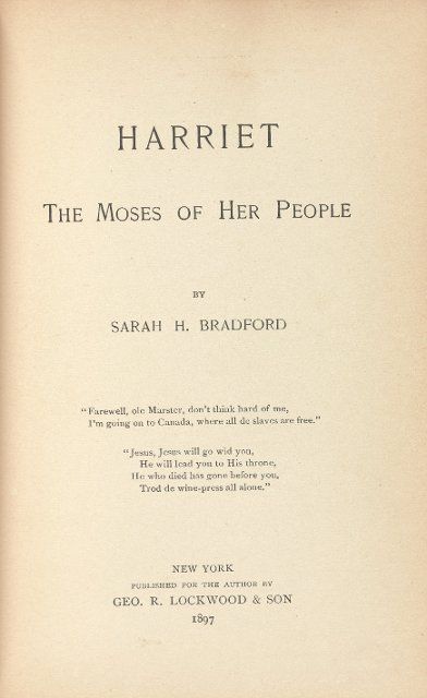 Harriet, the Moses of her people, [Title page], 1897