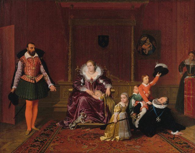 Henri IV jouant avec ses enfants au moment o&#xf9; l\