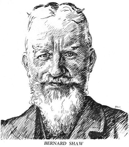 George Bernard Shaw, Irish playwright, 1926. A print from the front cover of Lansbury\