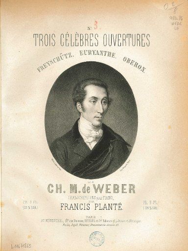 Cover of the Trois Célèbres Ouvertures by Carl Maria von Weber, 1869. Found in the Collection of Académie de France à Rome, Villa Médicis.