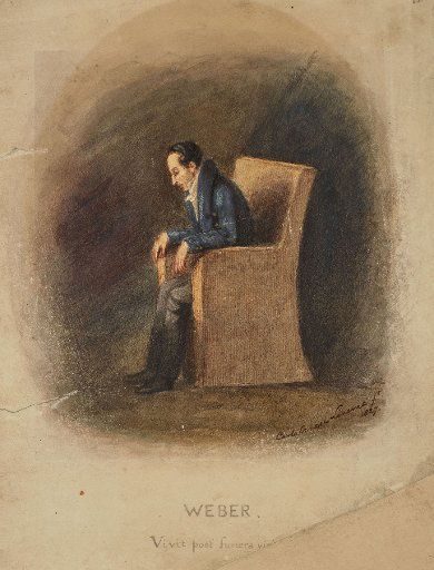 Portrait of Carl Maria von Weber (1786-1826), 1826. Private Collection