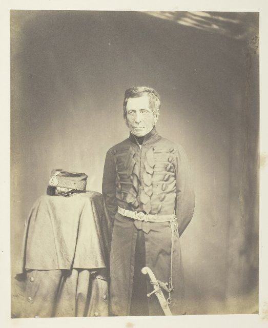General Sir J. Burgoyne, Bart. G.C.B., 1855. A work made of salted paper print, plate 38 from the album &quot;photographs taken in the crimea&quot; (1856