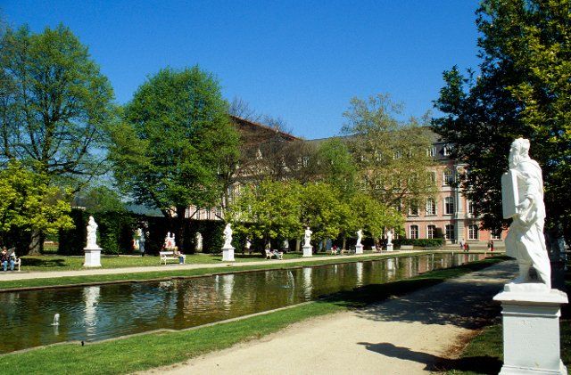 Palace Garden and Electoral Palace, Electoral, Trier, Rhineland-Palatinate, Germany