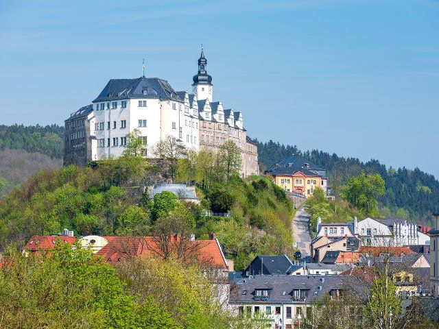The Upper Castle above the Old Town, Greiz, Thuringia, Germany