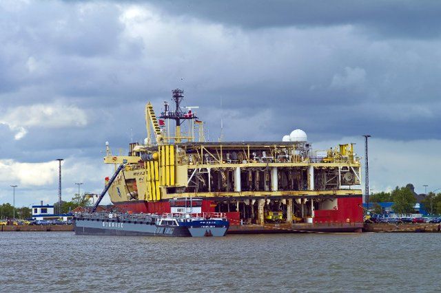 Bremerhaven, research vessel Ramform Challenger in Kaiserhafen, Germany
