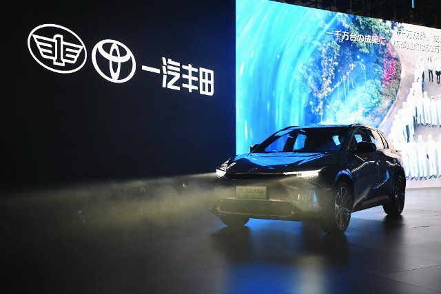 **CAPTION AND TITLE CORRECTION** **CHINESE MAINLAND, HONG KONG, MACAU AND TAIWAN OUT** FAW Toyota saw its 10 millionth vehicle roll off the production line and guests visited the model exhibition at its new plant in Tianjin, China, 28 November, 2022