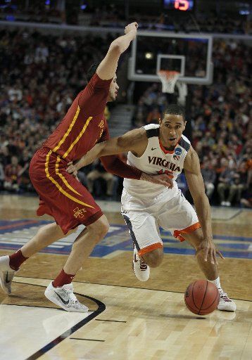 25 March 2016: G Malcolm Brogdon (15) of the Virginia Cavaliers during the Virginia Cavaliers game versus the Iowa State Cyclones in the Sweet Sixteen round of the Division I Men\