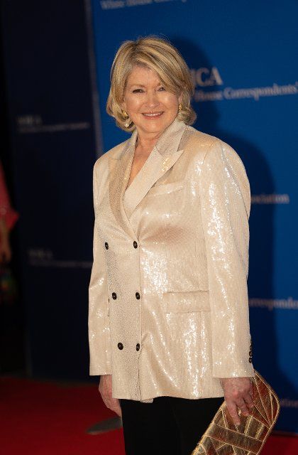 Martha Stewart appears on the red carpet at the White House Correspondents\