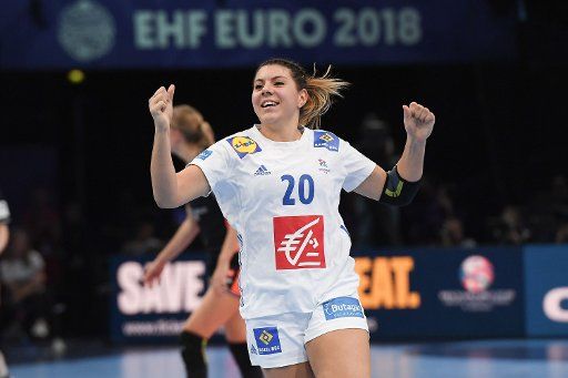 Laura Flippes of French Handball team. Euro 2018 EHF semifinal match 1 Women\