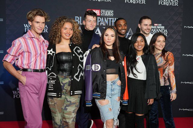 the Star Academy 2022 Contestants attending the "Black Panther: Wakanda Forever" Paris Screening At Le Grand Rex on November 07, 2022 in Paris, France.\/\/03VULAURENT_MARVEL__00002\/Credit:Laurent Vu\/SIPA\/2211081026\/Credit:Laurent Vu\/SIPA