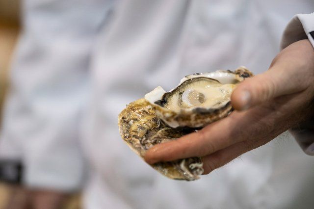 Oyster at the fish pavilion in the Rungis International wholesale food market as buyers prepare for the Christmas holiday season in Rungis, south of Paris, on December 6, 2022. Photo by Blondet Eliot \/Abaca\/Sipa