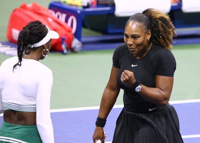 Serena Williams and Venus Williams play, and lose, their first round of women doubles US Open Championships at Billie Jean King National Tennis Center in New York City, NY, USA on September 1, 2022. Photo by Charles GUerin\/Abaca\/Sipa