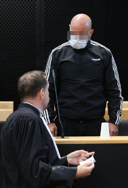 The accused Alfredo Scuvera pictured during the jury constitution session for the assizes trial of d\