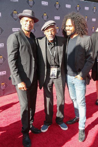 2018 TCM Classic Film Festival - Opening Night Gala - 50th Anniversary World Premiere Restoration of The Producers. .Pictured: Makaylo Van Peebles, Melvin Van Peebles and Mario Van Peebles. Ref: SPL 260418 .Picture by: Bauer Griffin LLC . ...