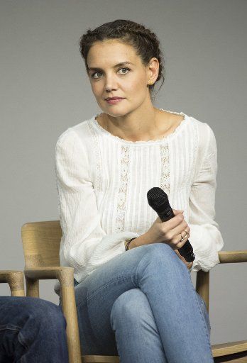 Meet the Filmmaker: Katie Holmes, Luke Kirby and Paul Dalio, "Touched With Fire" at the Apple Soho Store, in New York.. .Pictured: Katie Holmes. Ref: SPL 080216 .Picture by: Mayer RCF \/ Splash News . . Splash News and Pictures .Los ...