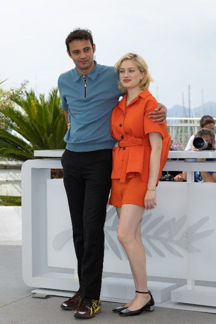 the photocall for "Forever Young (Les Amandiers)" during the 75th annual Cannes film festival at Palais des Festivals on May 23, 2022 in Cannes, France Pictured: Sofiane Bennacer and Nadia Tereszkiewicz Ref: SPL5313118 230522 NON-EXCLUSIVE 