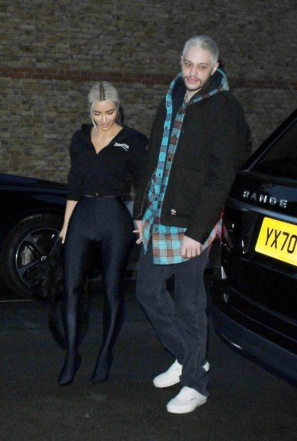 Kim Kardashian and Pete Davidson seen enjoying a romantic dinner date in London at River Cafe as the pair are seen in London together for the first time as a couple. Kim Kardashian and her beau Pete Davidson were seen enjoying a romantic dinner date 