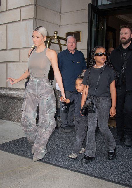 Kim kardashian and her daughters chicago and north leave their New York City hotel together Pictured: Ref: SPL5325871 120722 NON-EXCLUSIVE Picture by: WavyPeter \/ SplashNews.com Splash News and Pictures USA: +1 310-525-5808 London: +44 (0