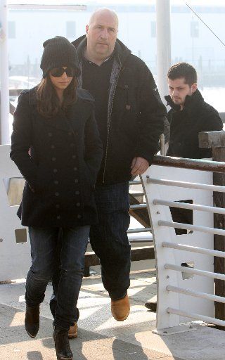 Cheryl Cole and her brother Andrew Tweedy are seen arriving at the Venice Airport Marco Polo, Italy.. .Pictured: Cheryl Cole and Andrew Tweedy. . Ref: SPL246318 070211 .Picture by: Maurizio La Pira \/ Splash News . . Splash News and ...