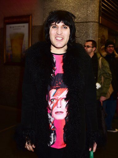 146739, British comic and actor Noel Fielding seen leaving The Tonight Show Starring Jimmy Fallon at NBC Studios in New York. New York, New York - Tuesday January 12, 2016. Photograph: 