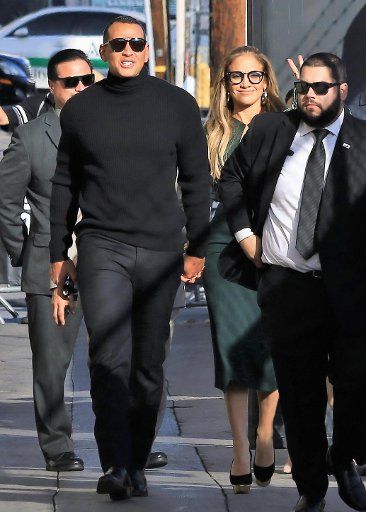 170792, Alex Rodriguez brings Jennifer Lopez with him for his appearance on Jimmy Kimmel Live! Los Angeles, California - Monday October 2, 2017. Photograph: Ã‚Â