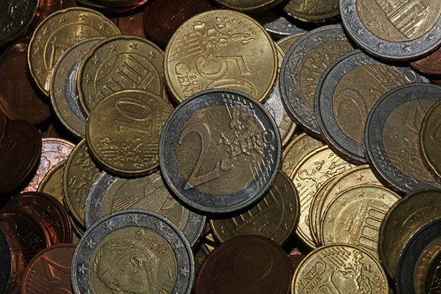 Euro coins close up background financial modern high quality big size prints