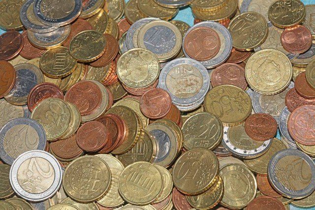 Euro coins close up background modern high quality big size prints
