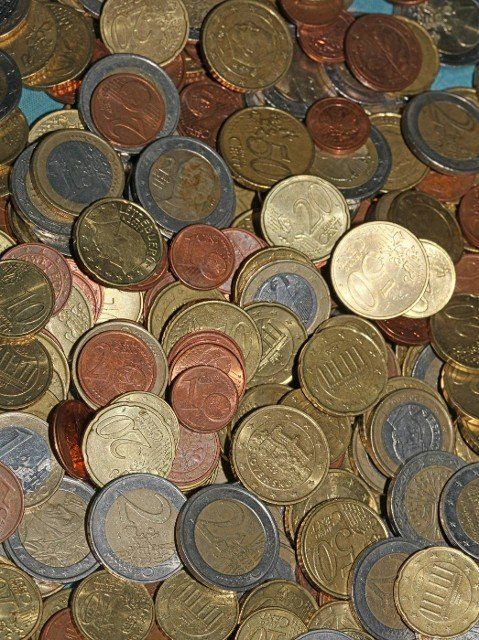 Euro coins close up background modern high quality big size prints
