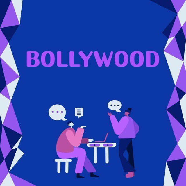 Hand writing sign Bollywood,  Business approach Hollywood,  refers to the Hindi language movie industry in India.