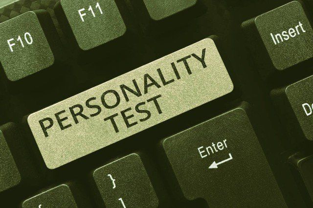 Conceptual caption Personality Test,  Word Written on A method of assessing human personality constructs