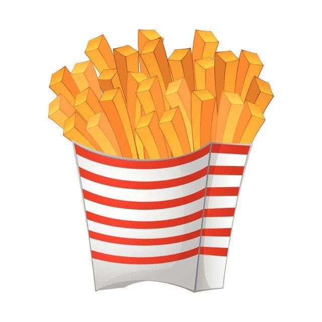container; lunch; carton; chips; french fries; red; white; unhealthy; drawing; fat; stick; french; element; cooked; fry; pack; delicious; bucket; cafe; background; appetizer; calorie; tasty; object; snack; icon; isolated; yellow; box; hot; paper; potato; flat; design; eat; fries; vector; salty; product; chip; cartoon; restaurant; menu; takeaway; food; meal; fast; illustration; fresh; fastfood