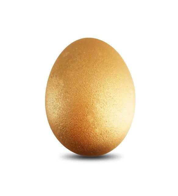 golden easter egg on white