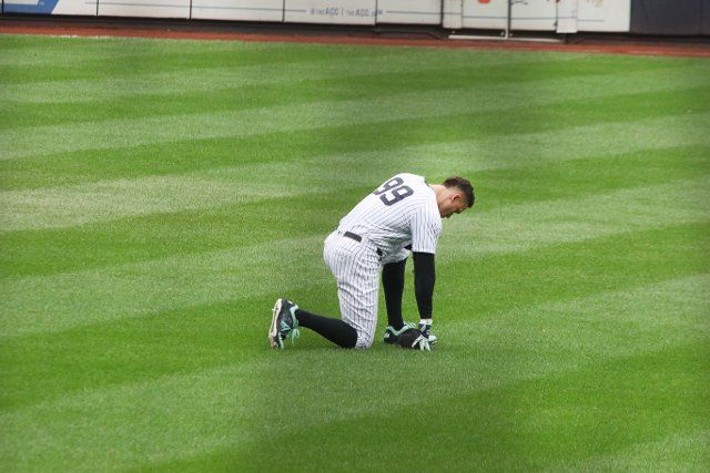 October 2, 2022 Aaron Judge during last regular season baseball game at Yankee Stadium, Bronx, NY NOTE: PHOTO IS NOT DURING HIS 62 HOME RUN Photo by John Barrett\/PHOTOlink