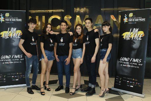 Finalist for the 2018 Face of Asia Pacific model search, team from Hong Kong. Team member represented by Ms Ms Jing W, Ms Pair Mercedes Romero, Ms Ng Wan Woon, MrMatthew Chung Ka Chun, Mr Derick Wong Chung Hin, Mr Wu Sung Hin (Photo by Chee Wei Soh \/ Pacific Press)