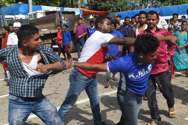 People have beaten a KMC worker after the accident. People were injured after a crane failure in brakes rammed civilians on the site. The incident occurred in Kolkata\