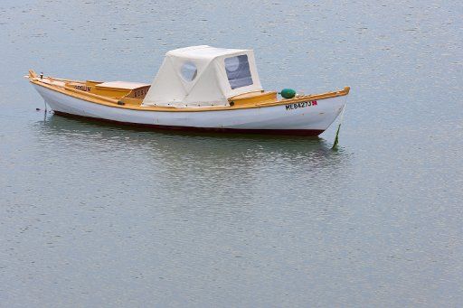 Boat in harbor; Bernard, Maine