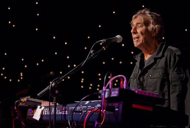 John Cale performing in the Festival Marquee on the opening night of the Cathedral Quarter Arts Festival, Belfast, on 3rd May 2012.