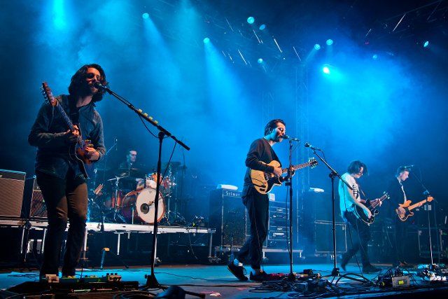 The Maccabees performing at the Electric Picnic, Ireland, on 31st August 2012.