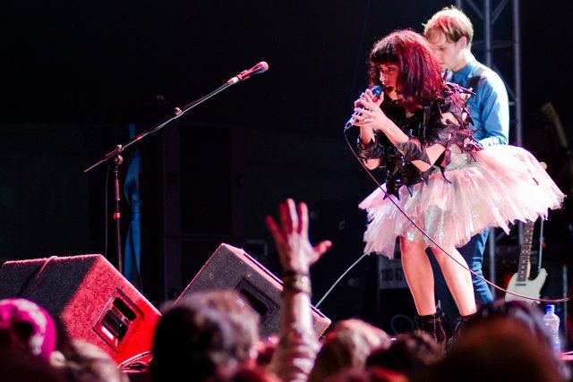 Kimbra performing at the Electric Picnic, Ireland, on 2nd September 2012.