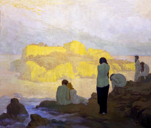 The Golden Island, The Golden Isle, Georg Kolbe, 1898, Berlin Neue Nationalgalerie, Berlin, Germany, Europe, Credit:Peter Barritt \/ Avalon