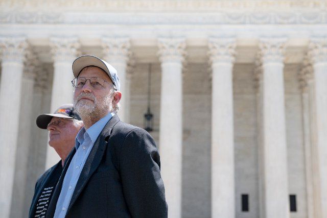 UNITED STATES - May 20: Ben Cohen, left, and Jerry Greenfield, Founders of Ben & Jerryâs, attend an event on police reform and ending qualified immunity outside of the U.S. Supreme Court in Washington on Thursday, May 20, 2021. (Photo by Caroline Brehman\/CQ Roll Call