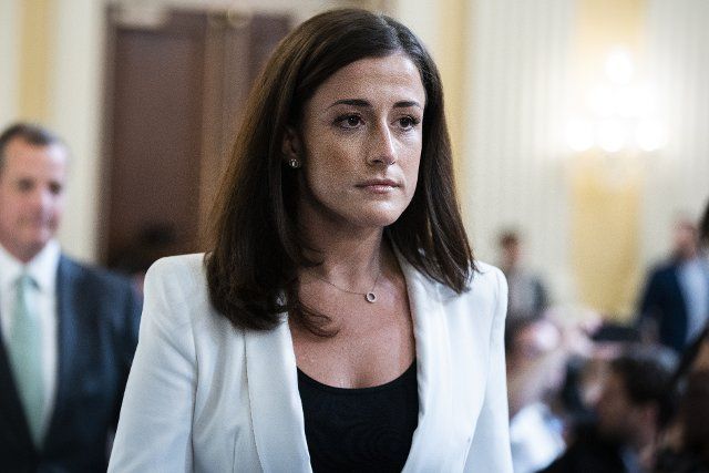 UNITED STATES - JUNE 28: Cassidy Hutchinson, an aide to former White House Chief of Staff Mark Meadows, arrives to testify during the Select Committee to Investigate the January 6th Attack on the United States Capitol hearing to present previously unseen material and hear witness testimony in Cannon Building, on Tuesday, June 28, 2022. (Tom Williams\/CQ Roll Call