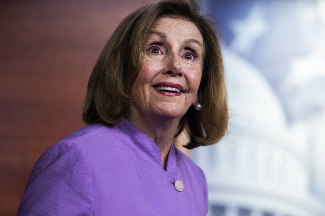 UNITED STATES - AUGUST 10: Speaker of the House Nancy Pelosi, D-Calif., arrives for a news conference with members of the Congressional delegation who traveled to Taiwan and the Indo-Pacific region, in the Capitol Visitor Center on Wednesday, August 10, 2022.(Tom Williams\/CQ Roll Call