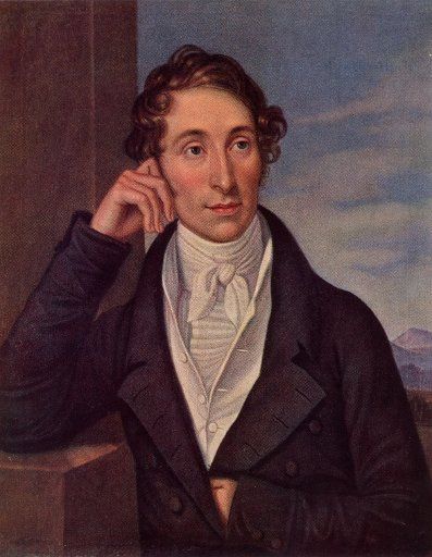 Carl Maria von Weber (1786-1826) German composer and pianist. A key figure in the transition from Classical to Romantic Music. After the portrait by Caroline Bardua (1805-1840).