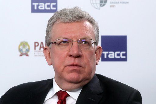 MOSCOW, RUSSIA - JANUARY 15, 2021: Russian Audit Chamber Chairman Alexei Kudrin gives an interview to TASS Russian News Agency at the 2021 Gaidar Forum "Russia and the World after the Pandemic" held at the Russian Presidential Academy of National 