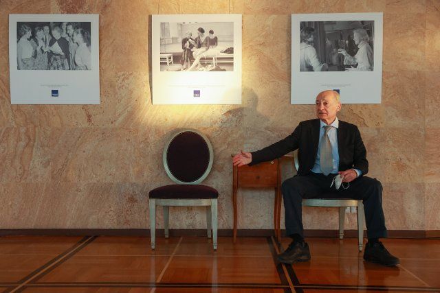 MOSCOW, RUSSIA â OCTOBER 11, 2021: Choreographer and ballet master Mikhail Lavrovsky attends the opening of a photo exhibition devoted to Bolshoi Ballet prima ballerina Galina Ulanova, at the State Kremlin Palace. Vyacheslav Prokofyev\/TASS