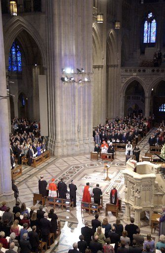 A National Prayer Service at Washington National Cathedral on Jan. 21 2005 is held a day after Bush\