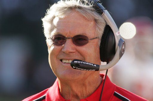 Kansas City Chiefs Head Coach Dick Vermeil displays a variety of emotion on the sidelines  against the Oakland Raiders September 18 2005 in Oakland CA.  (UPI Photo\/Terry Schmitt)